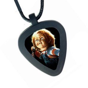 Chucky Horror Childs Play Pickbandz Real Guitar Pick Unisex Necklace